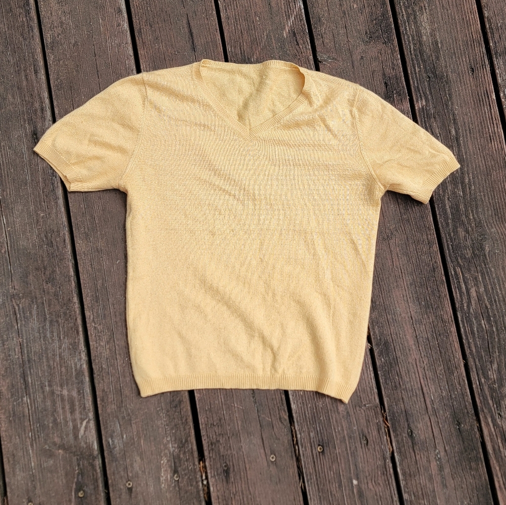 Yellow cashmere top